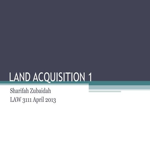 Land acquisition (1)