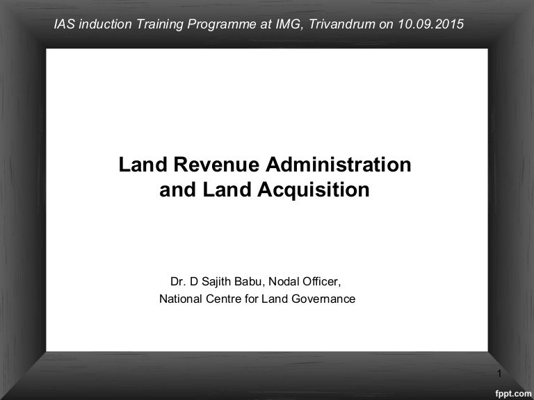Land administration part i