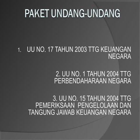 Landasan Hukum Keuangan Negara 