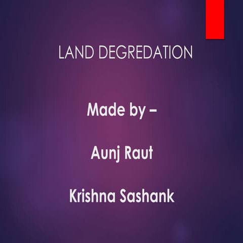 Land degradation