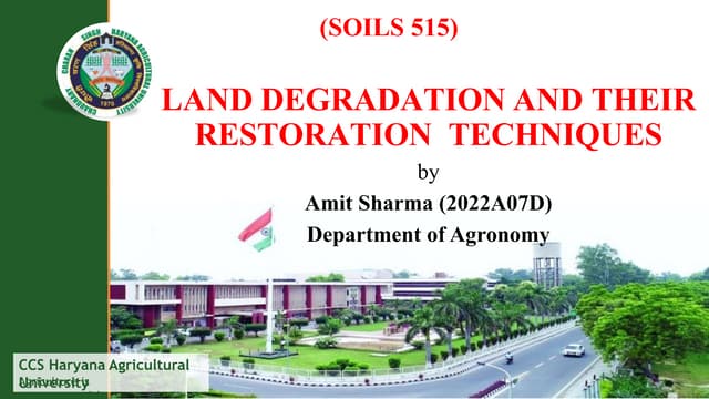 Ppt of land degradation | PPTX