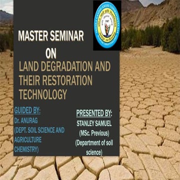 Land degradation and their restoration technology