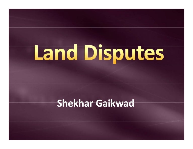 Land Disputes