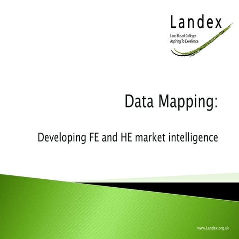 Data Mapping: Developing FE and HE market intelligence