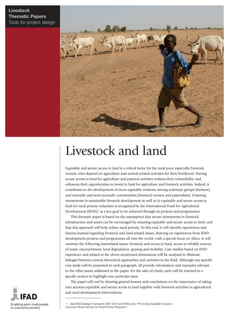 Livestock and Land