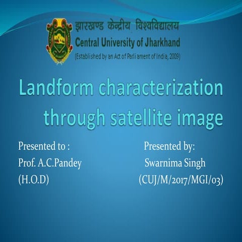 Landform characterization through satellite image