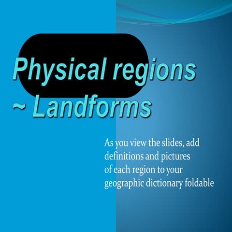 Landforms review
