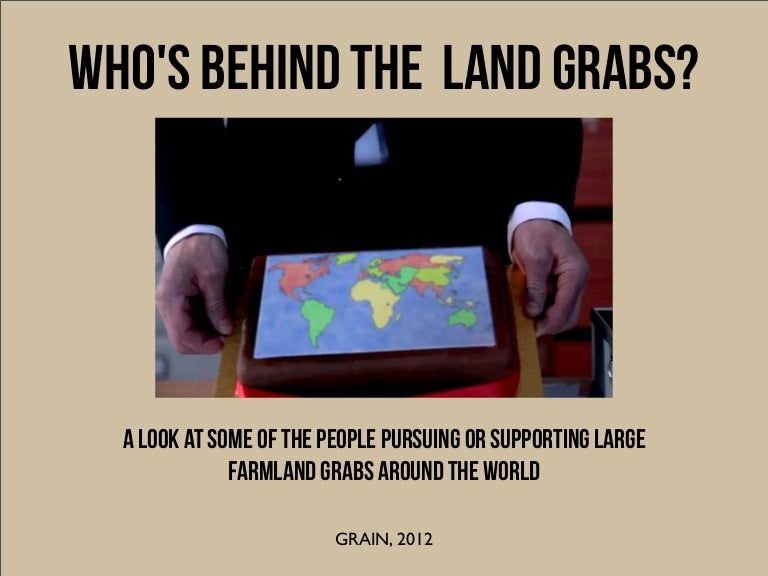 Who's behind the land grabs?