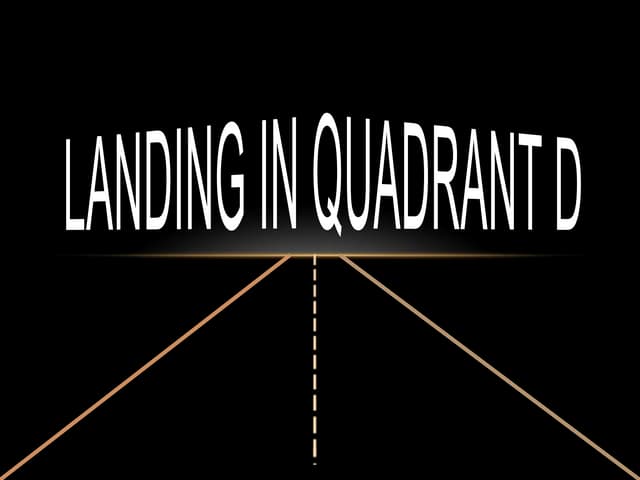 Landing in quadrant d