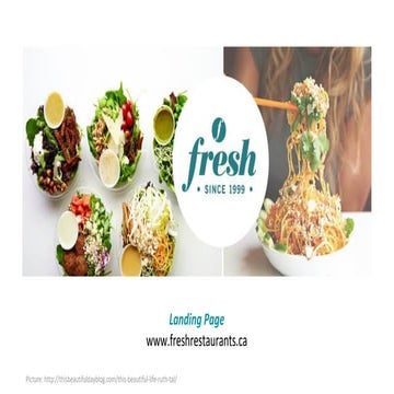 Fresh Restaurant - Landing Page | PDF