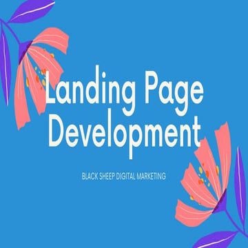 Landing page development