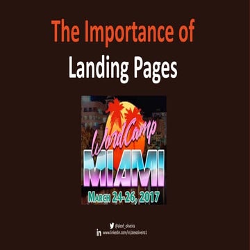 Landing pages wordcamp 2017