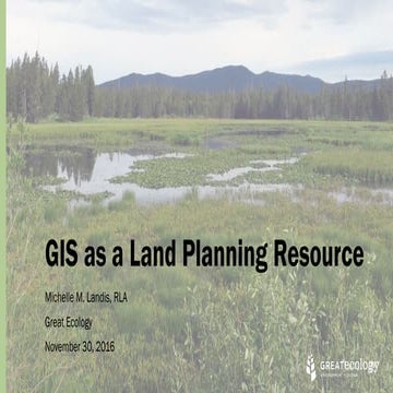 GIS as a Land Planning Resource | PDF