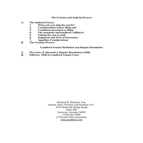Landlord Tenant Law: Eviction and the Judicial Process | PDF