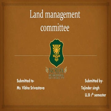 Land management committee
