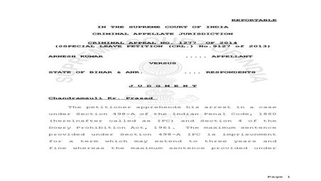 Landmark judgement on 498 a false dowry case