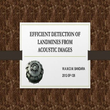 Land mine detection | PPTX