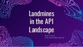 Landmines in the API Landscape