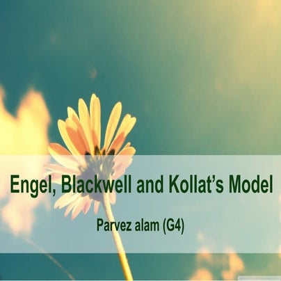 Engel, blackwell and kollats model