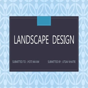 Landscape  design