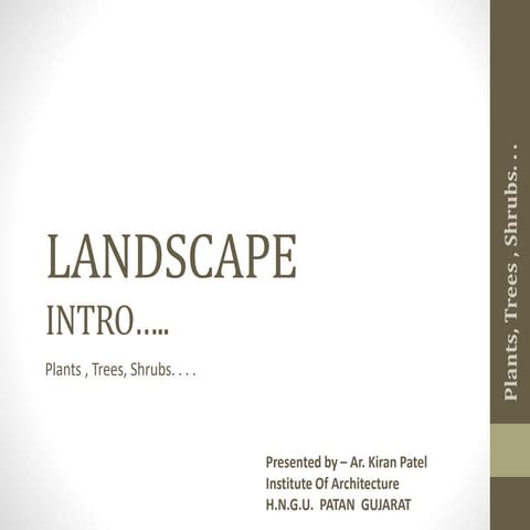 Landscape For Plants Pptx