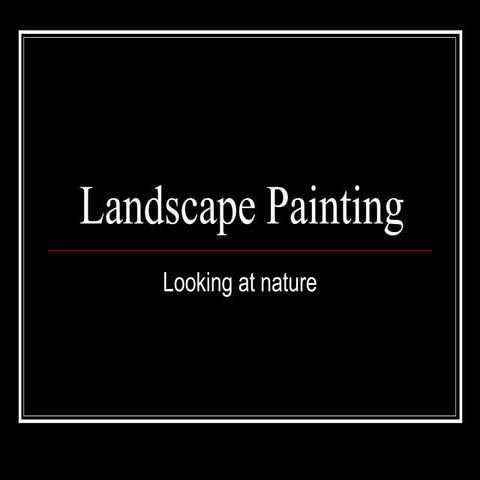 Landscape painting rule of thirds