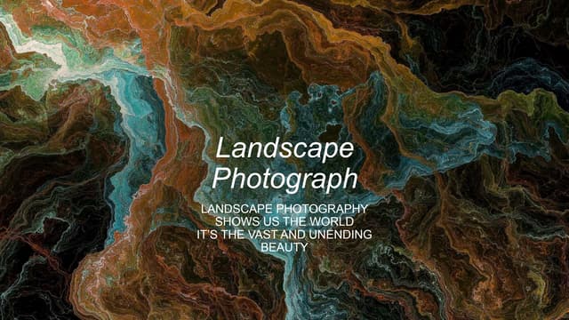 Landscape photography