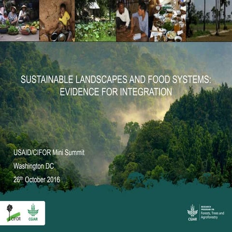 Sustainable landscapes and food systems: Evidence for integration