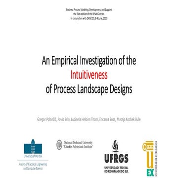 An Empirical Investigation of the Intuitiveness of Process Landscape Designs