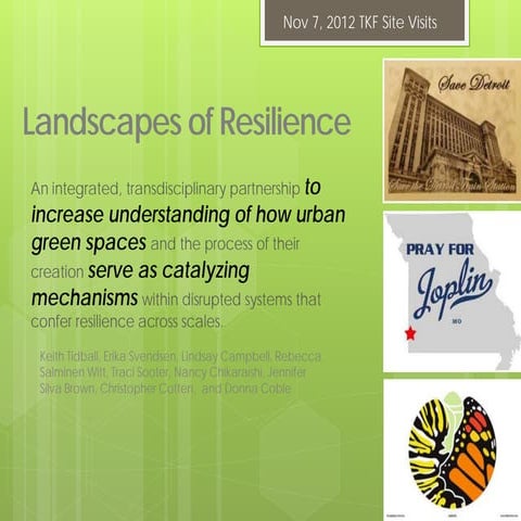 Landscapes of resilience project overview