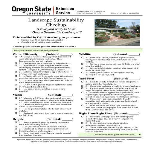 Landscape Sustainability Checkup: Is Your Yard Ready to Be An Oregon Sustaina...