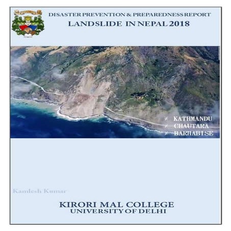 Disaster Prevention & Preparedness: Landslide in Nepal
