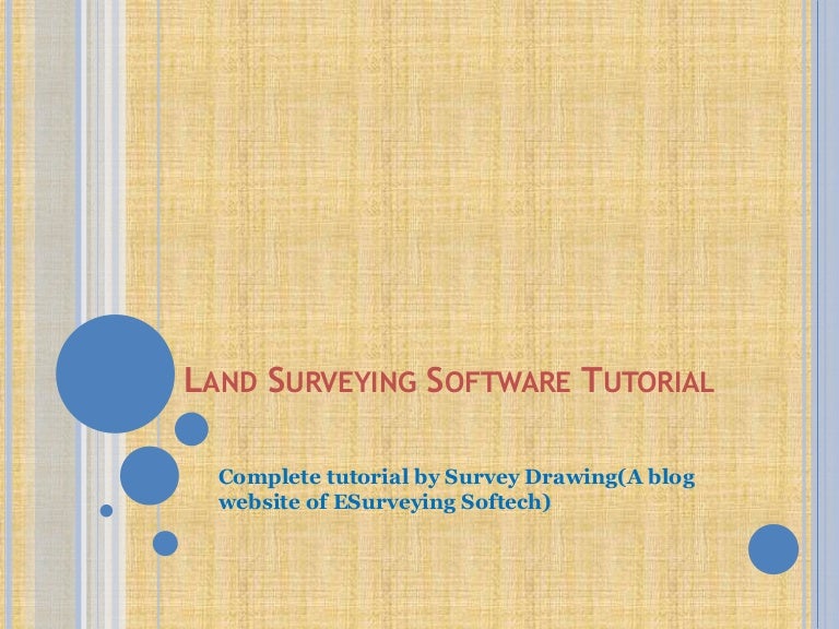 Land Surveying Software(AutoCAD) Tutorial