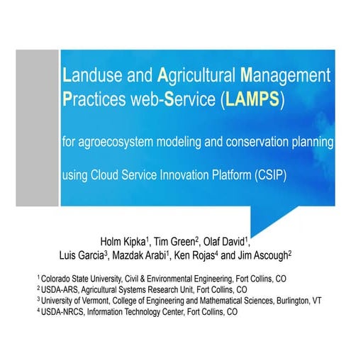 Land use and agriculture management