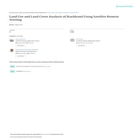 Land useandlandcoveranalysisofjharkhand