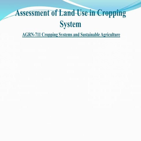 Land use cropping system