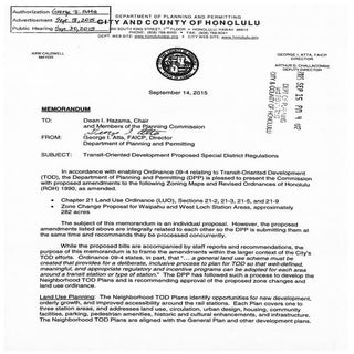 Honolulu land use ordinance amendment