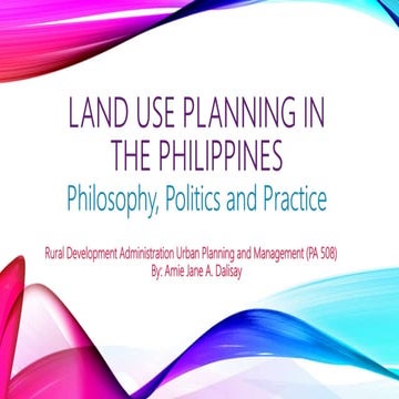 Land use planning in the philippines