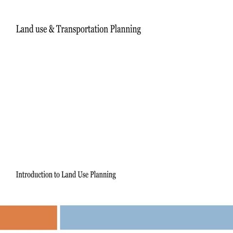 Landuse theory  _introduction to landuse planning