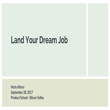 Land Your Dream Job