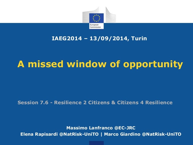 A missed window of opportunity