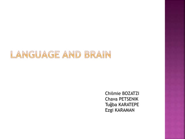 Lang. and brain