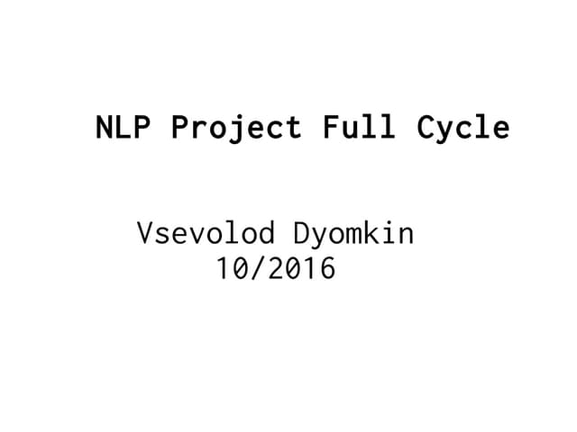 NLP Project Full Cycle