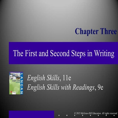 Chapter 3: The First and Second Steps in Writing (Langan)