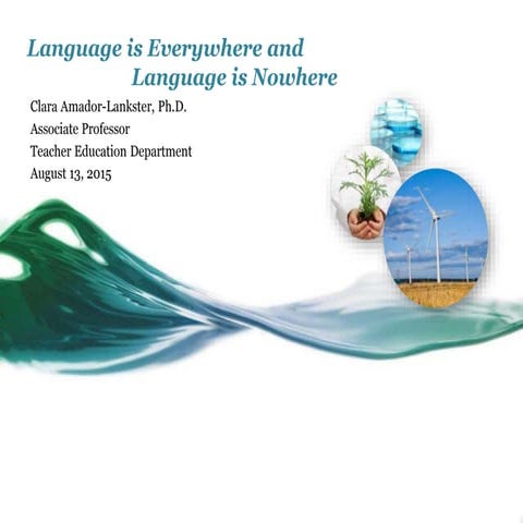 Lang is everywhere and nowhere | PPTX