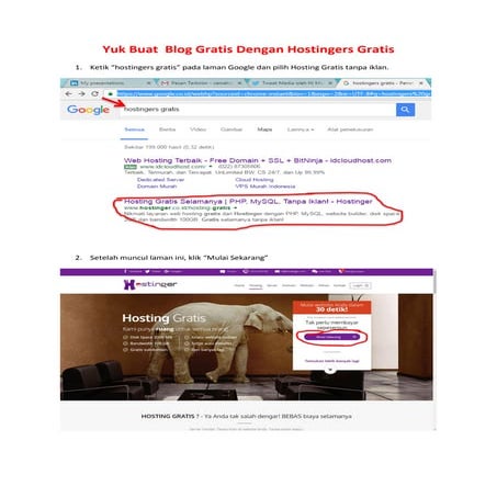 Langkah langkah membuat blog menggunakan hostingers gratis