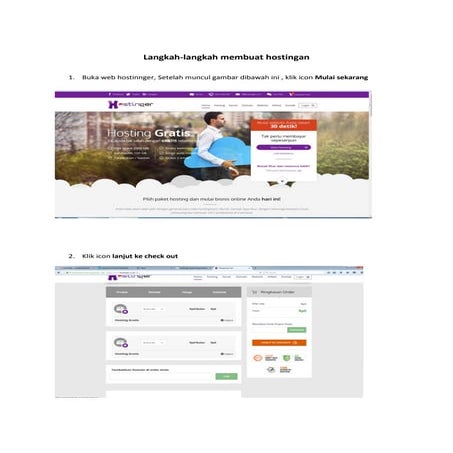 Langkah langkah membuat hostinger
