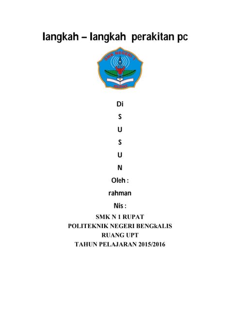 Langkah Langkah Perakitan PC