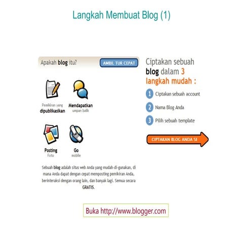 Langkah membuat blog