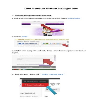 Langkah langkah membuat hostinger